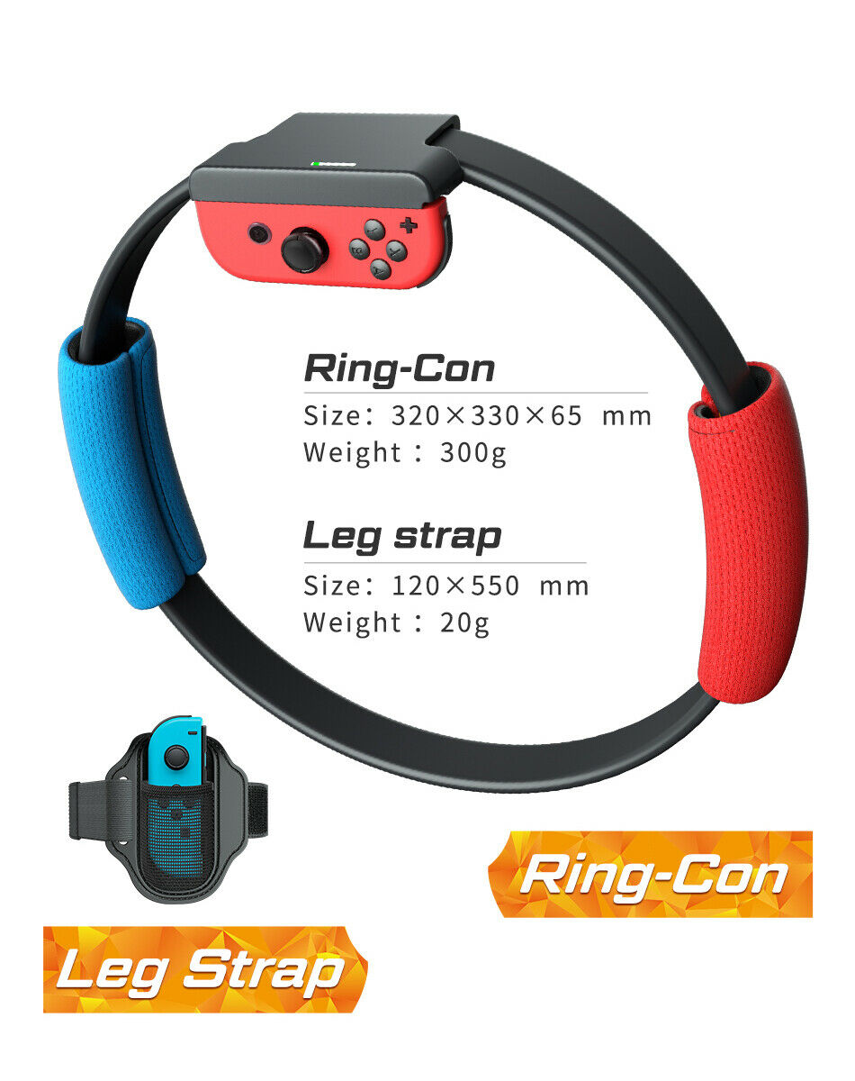 Switch Ring Fit Adventure Ringcon Yoga Fitness Ring + Leg Straps