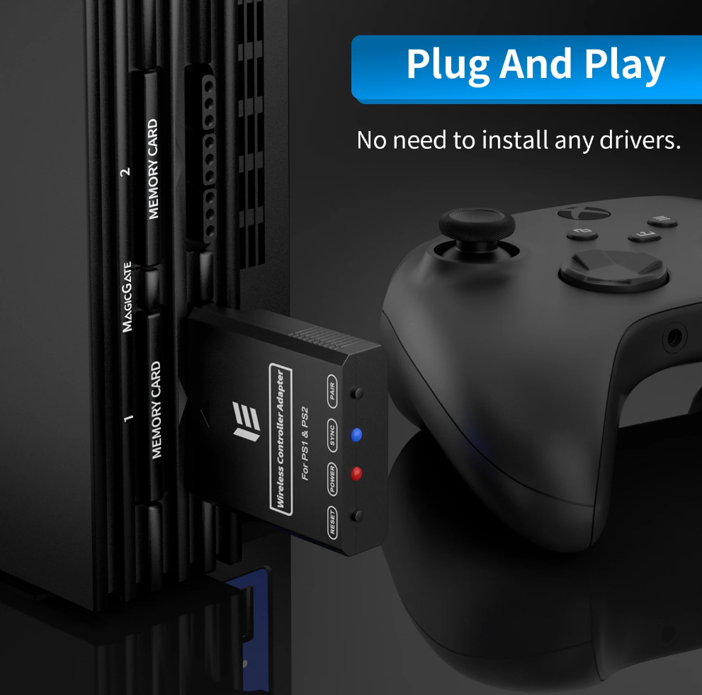 Ps1 8bitdo To Ps4 8Bitdo PS1, PS2 Windows Bluetooth Adapter