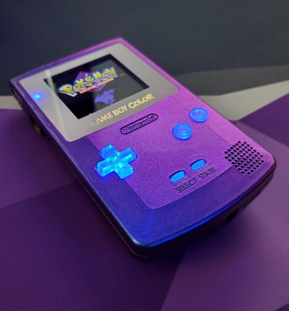 2024 New Game Boy Color LED V2 Mod Kit Inc Clear Conductive Pad Clear Buttons
