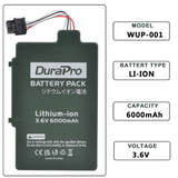 3.7V 3600mAh WUP-001 ARR-002 for Nintendo WiiU Wiiu Gamepad Controller Battery