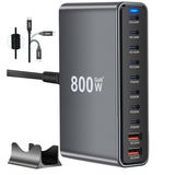 800W USB C Fast Charger 10 Port USB Charging Station GaN 3 140W PD PPS Port
