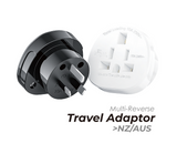 Black US/UK to NZ/AUS 240V 10A Travel Power Adapter AS/NZS 3122 Certified