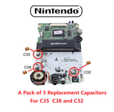 3 Capacitor kit for GameBoy Color GBC power sound dim screen colour internal