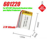 601220 100mAh 3.7V Lipo Lithium Polymer Rechargeable Battery for MP3 GPS Bluetooth Headset Video Pen Digital Productors