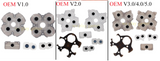 Conductive Rubber Adhesive Button Pad Keypads for PS5 010 020 030 Controller