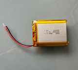 3.7V 104050 2500mAh lithium Rechargeable battery 2.54mm 2pin LED Lamp Remote mp4