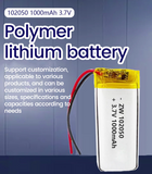 3.7V 102050 1000mAh lithium Rechargeable battery for KTV GPS Camera