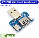 USB Head Switchboard Male USB Connector to Type-c Micro Female adapter XY-USB4