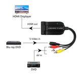RCA S-Video to HDMI Video Adaptor Converter USB Cable For HDTV DVD S-Video to HD