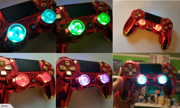 7 Color LED Light Analog Thumb Sticks Mod Clear For PS4 / XBOX Controller