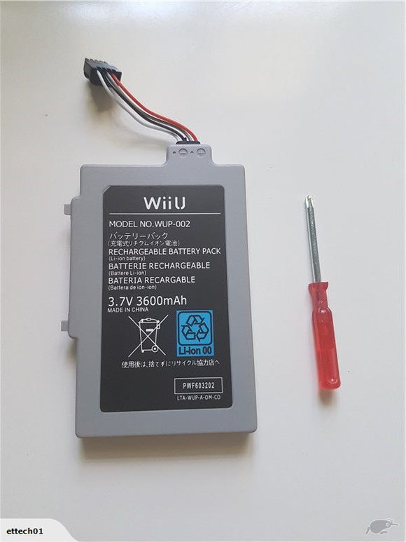 Extended 3600mAh 3.7V Rechargeable Battery Pack For Nintendo For Wii U