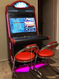 Ferrari Red Arcade Machine  With Pandora 6 Commercial PCB Sanwa Analogs RGB lighting Strip Coins More