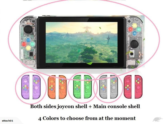 Translucent Back Plate DIY Replacement Housing Shell Case for NS NX Switch
